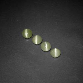 캐럿 천연 노란빛 그린 Chrysoberyl Cat's Eye 보석, 투명한, 3.82 mm, 투명/반투명