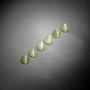 캐럿 천연 노란빛 그린 Chrysoberyl Cat's Eye 보석, 투명한, 3.84 mm, 투명/반투명