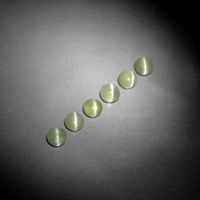 캐럿 천연 황록색 크리소베릴 캣츠아이 보석, 투명한, 투명/반투명