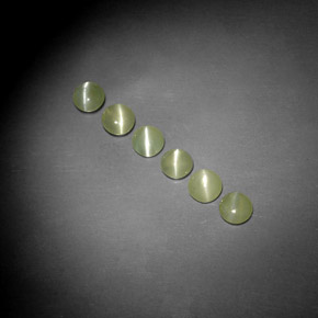 캐럿 천연 노란빛 그린 Chrysoberyl Cat's Eye 보석, 투명한, 4.07 mm, 투명/반투명