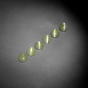 캐럿 천연 노란빛 그린 Chrysoberyl Cat's Eye 보석, 투명한, 4.07 mm, 투명/반투명