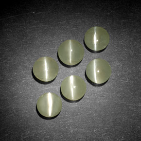 캐럿 천연 노란빛 그린 Chrysoberyl Cat's Eye 보석, 투명한, 4.02 mm, 투명/반투명