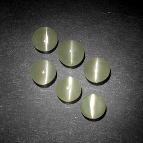 캐럿 천연 노란빛 그린 Chrysoberyl Cat's Eye 보석, 투명한, 4.02 mm, 투명/반투명