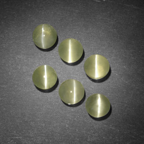 캐럿 천연 노란빛 그린 Chrysoberyl Cat's Eye 보석, 투명한, 3.79 mm, 투명/반투명