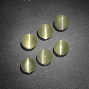 캐럿 천연 노란빛 그린 Chrysoberyl Cat's Eye 보석, 투명한, 3.79 mm, 투명/반투명