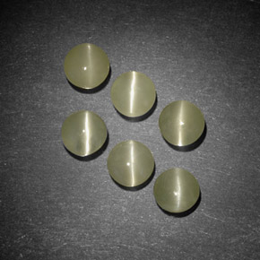 캐럿 천연 노란빛 그린 크리소베릴 캣츠아이 보석, 투명한, 4.17 mm, 투명/반투명