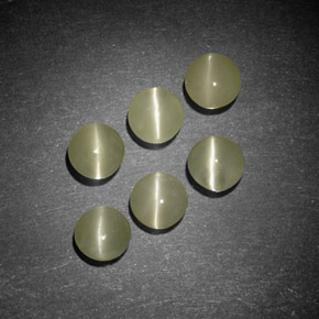 캐럿 천연 노란빛 그린 크리소베릴 캣츠아이 보석, 투명한, 4.17 mm, 투명/반투명