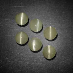 캐럿 천연 노란빛 그린 Chrysoberyl Cat's Eye 보석, 투명한, 4.11 mm, 투명/반투명