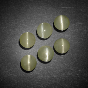 캐럿 천연 노란빛 그린 Chrysoberyl Cat's Eye 보석, 투명한, 4.11 mm, 투명/반투명