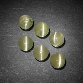 캐럿 천연 골든 Chrysoberyl Cat's Eye 보석, 투명한, 4.14 mm, 투명/반투명