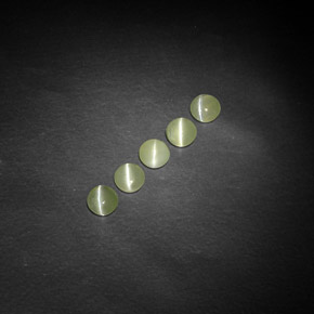 캐럿 천연 황록색 크리소베릴 캣츠아이 보석, 투명한, 투명/반투명