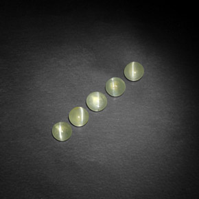 캐럿 천연 노란빛 그린 Chrysoberyl Cat's Eye 보석, 투명한, 4.21 mm, 투명/반투명