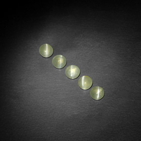 캐럿 천연 노란빛 그린 Chrysoberyl Cat's Eye 보석, 투명한, 4.21 mm, 투명/반투명