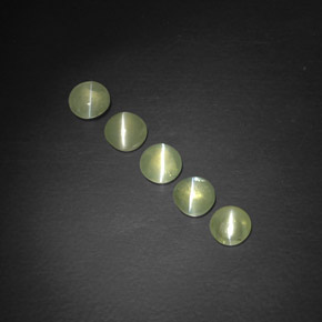 캐럿 천연 노란빛 그린 Chrysoberyl Cat's Eye 보석, 투명한, 4.35 mm, 투명/반투명
