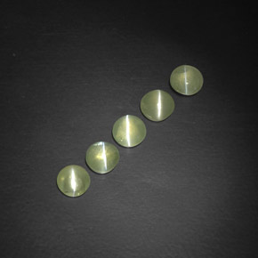 캐럿 천연 노란빛 그린 Chrysoberyl Cat's Eye 보석, 투명한, 4.35 mm, 투명/반투명
