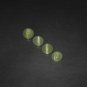캐럿 천연 노란빛 그린 Chrysoberyl Cat's Eye 보석, 투명한, 3.92 mm, 투명/반투명
