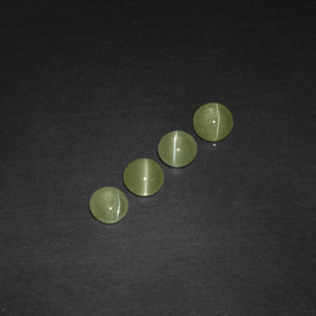 캐럿 천연 노란빛 그린 Chrysoberyl Cat's Eye 보석, 투명한, 3.92 mm, 투명/반투명