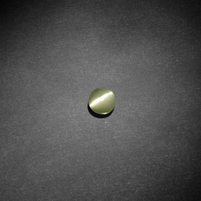 0.66캐럿 천연 노란빛 그린 Chrysoberyl Cat's Eye, 투명한, 4.12 mm, 투명/반투명