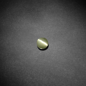 0.66캐럿 천연 노란빛 그린 Chrysoberyl Cat's Eye, 투명한, 4.12 mm, 투명/반투명