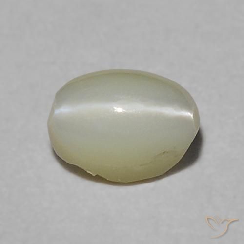 0.36ct 자연스러운 황록색 크리소베릴 캣츠아이, 타원형, 투명한