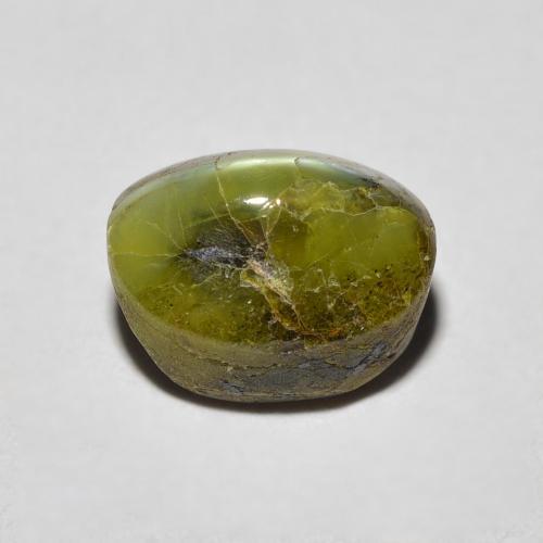 3.69캐럿 천연 딥 그린 Chrysoberyl Cat's Eye, 타원형 컷, 8.7×6.3 mm, 불투명체