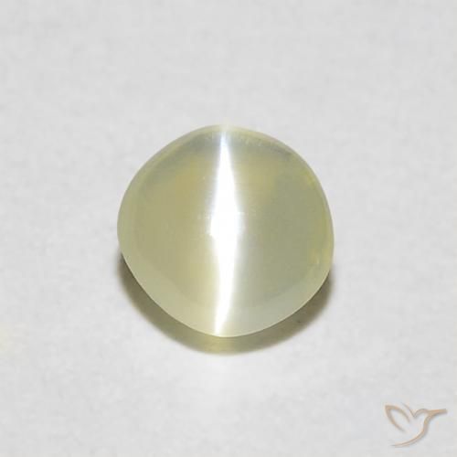 0.29ct 자연스러운 연노랑 크리소베릴 캣츠아이, 둥근, 투명한