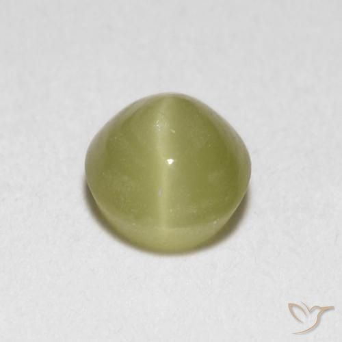 0.40캐럿 천연 그윽한 노란색 Chrysoberyl Cat's Eye, 타원형 컷, 4.2×4 mm, 투명한