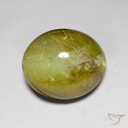 7.76ct 자연스러운 담황색 크리소베릴 캣츠아이, 타원형, 투명한