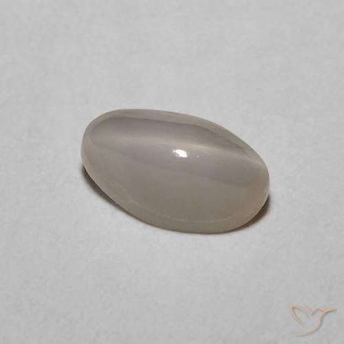 0.77캐럿 천연 매우 밝은 회색 크리소베릴 캣츠아이, 타원형, 투명한