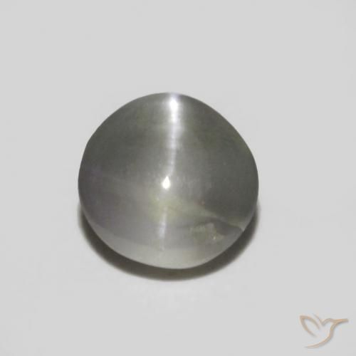 0.36캐럿 천연 Reddish Grey 크리소베릴 캣츠아이, 타원형, 불투명체