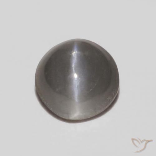 0.29캐럿 천연 실버 그레이 크리소베릴 캣츠아이, 타원형, 불투명체