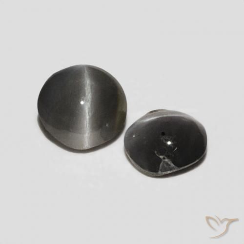 0.30캐럿 천연 회흑색 크리소베릴 캣츠아이 보석, 타원형, 불투명체