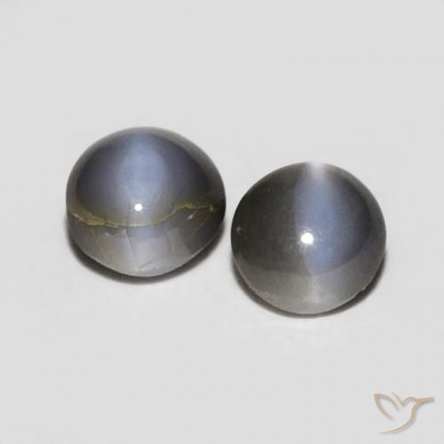 0.34캐럿 천연 미디엄 그레이 크리소베릴 캣츠아이 보석, 타원형, 불투명체