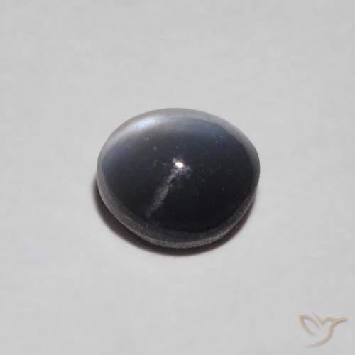 0.47캐럿 천연 미디엄 그레이 크리소베릴 캣츠아이, 타원형, 불투명체