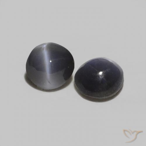 0.38캐럿 천연 짙은 회색 크리소베릴 캣츠아이 보석, 타원형, 불투명체