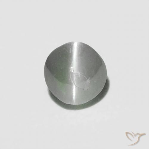 0.16캐럿 천연 Medium Dark-Grey 크리소베릴 캣츠아이, 둥근, 불투명체