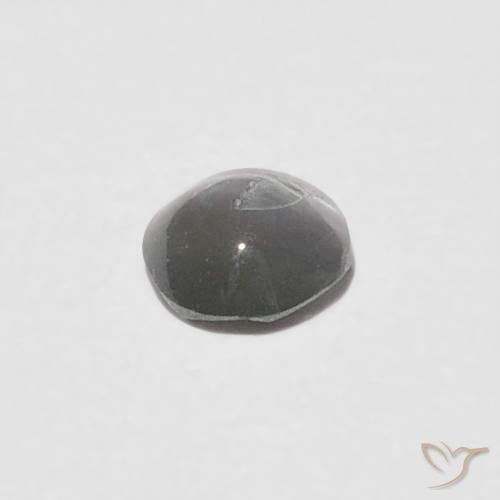 0.16캐럿 천연 Medium Dark-Grey 크리소베릴 캣츠아이, 둥근, 불투명체