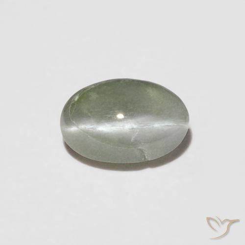 0.26ct 자연스러운 황록색 크리소베릴 캣츠아이, 타원형, 불투명체