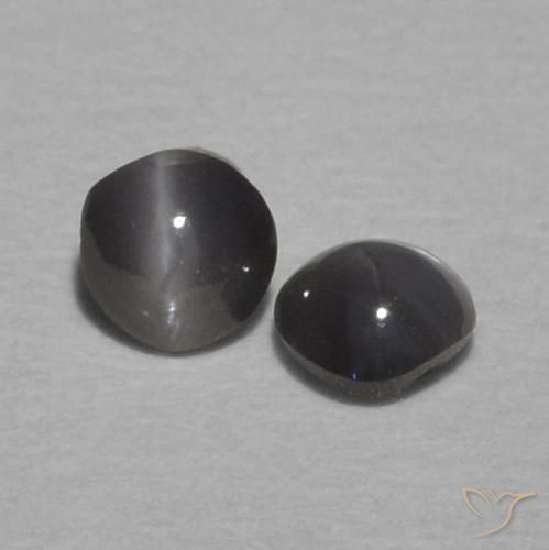 0.29캐럿 천연 미디엄 그레이 크리소베릴 캣츠아이 보석, 둥근, 불투명체