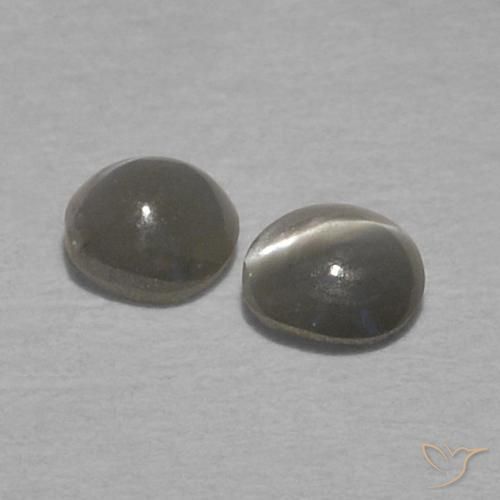 0.29캐럿 천연 미디엄 그레이 크리소베릴 캣츠아이 보석, 둥근, 불투명체