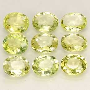 캐럿 천연 골든 옐로우 크리소베릴 보석, 타원형 컷, 6.1×5 mm, VVS-VS