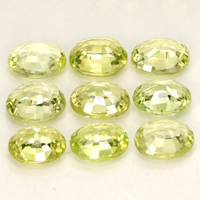 캐럿 천연 골든 옐로우 크리소베릴 보석, 타원형 컷, 6.1×5 mm, VVS-VS