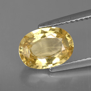 2.15캐럿 천연 레몬 크리소베릴, 타원형 컷, 9.2×6.8 mm, VS-SI