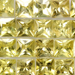 캐럿 천연 레몬 크리소베릴 보석, 스퀘어, 3.3×3.2 mm, VS