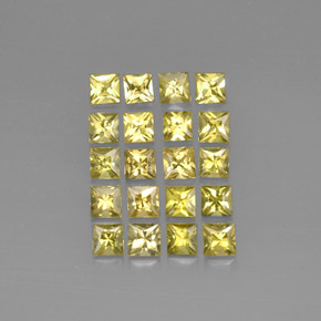 캐럿 천연 레몬 크리소베릴 보석, 스퀘어, 3.2×3.1 mm, VS