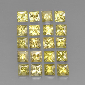 캐럿 천연 레몬 크리소베릴 보석, 스퀘어, 3.2×3.1 mm, VS