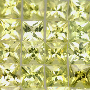 캐럿 천연 레몬 크리소베릴 보석, 스퀘어, 3.2×3.1 mm, VS