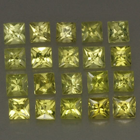 캐럿 천연 레몬 크리소베릴 보석, 스퀘어, 3.1×3.1 mm, VS