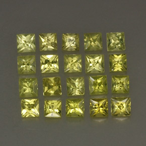 캐럿 천연 레몬 크리소베릴 보석, 스퀘어, 3.1×3.1 mm, VS