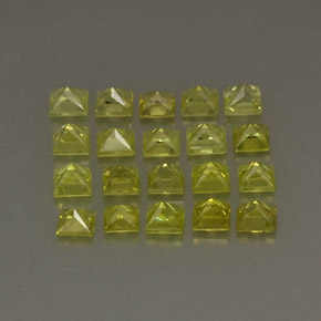 캐럿 천연 레몬 크리소베릴 보석, 스퀘어, 3.1×3.1 mm, VS